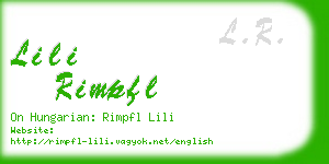 lili rimpfl business card